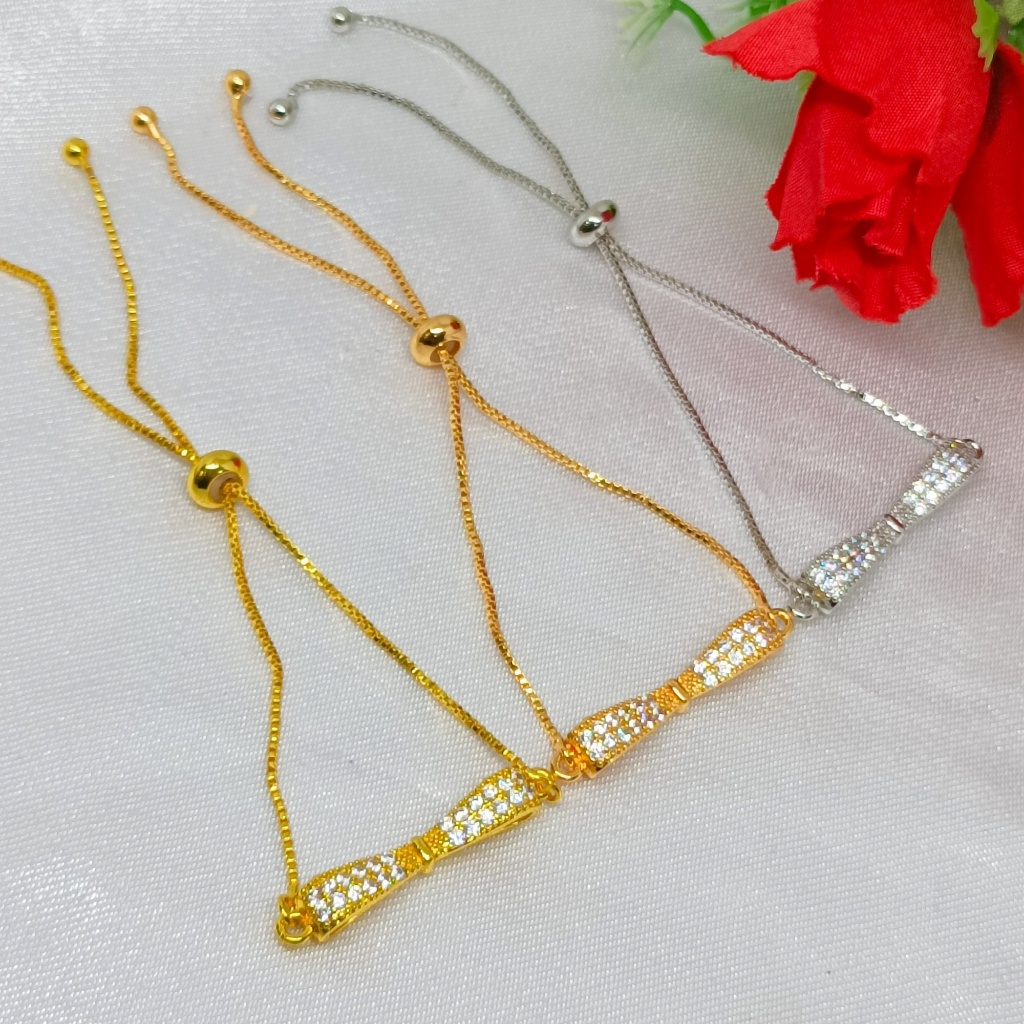 Grosir Gelang Kendari Bangle Zirkon Bracelet Lapis Emas 24K Gold Serut Xuping Anti Karat Tidak Mudah