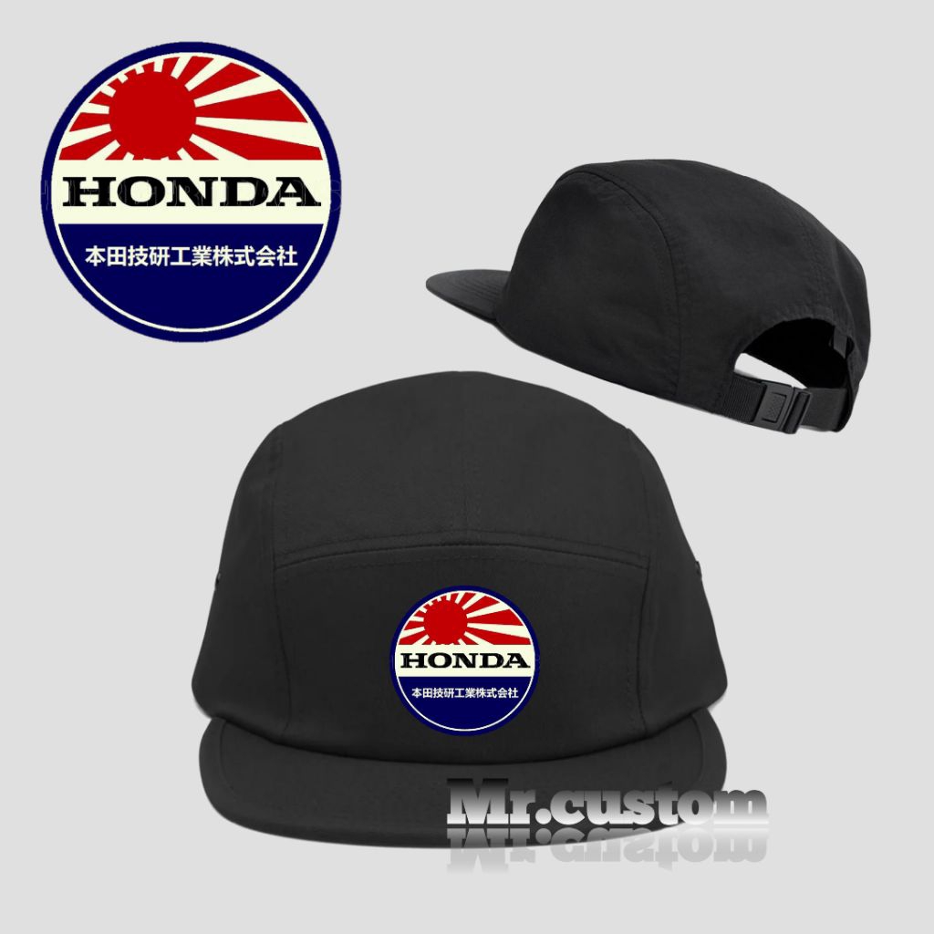 Topi 5 Panel Racing Casual Honda Japan Vintage/Five Panel Street Wear Pria Wanita Dewasa