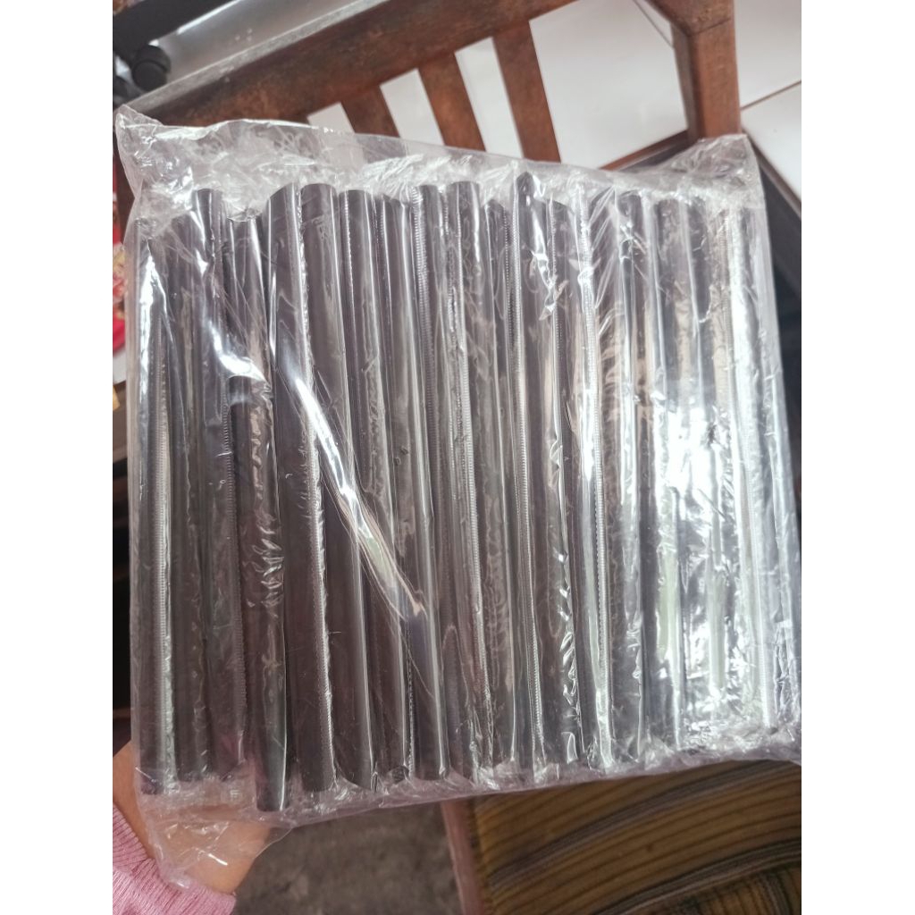 SEDOTAN BOBA steril warna HITAM  isi 100 pcs