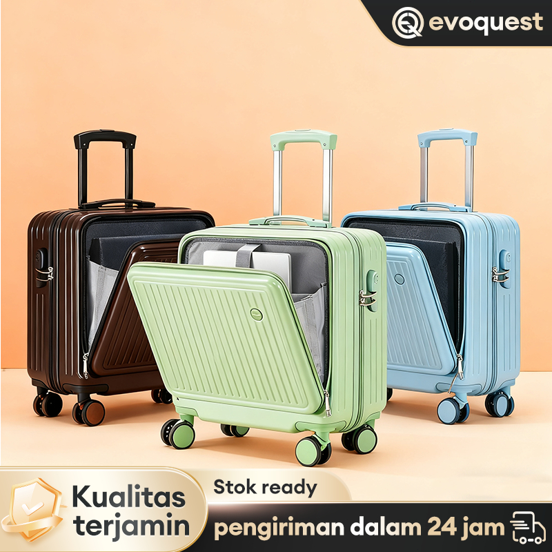 EvoQuest Koper Pilot Mini 18 Inch Koper Kabin PVC Tas Kabin Koper Travel MultiFungsi koper