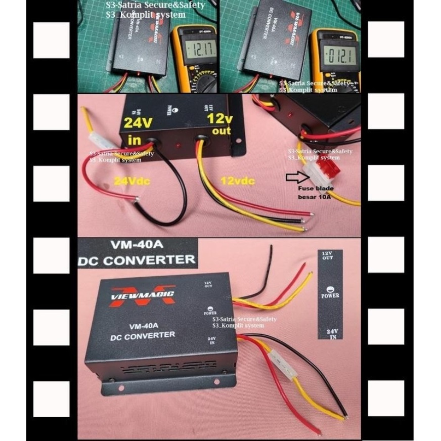 VM-40A VR-40A Step Down in 24V To out 12V 40A vm Stepdown 40a DC 24V to 12V Car Power Converter Konv
