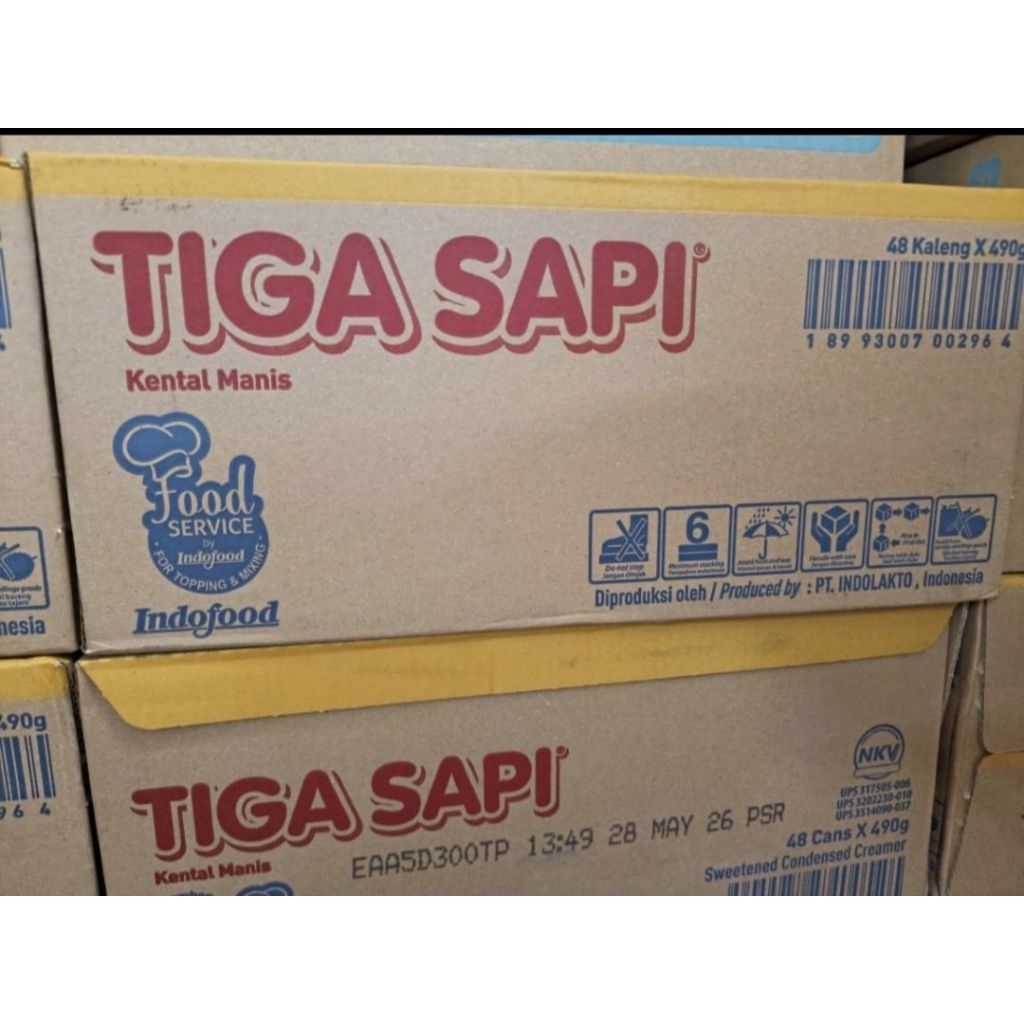 1DUS SKM TIGA SAPI SUSU KENTAL MANIS  48X490GR