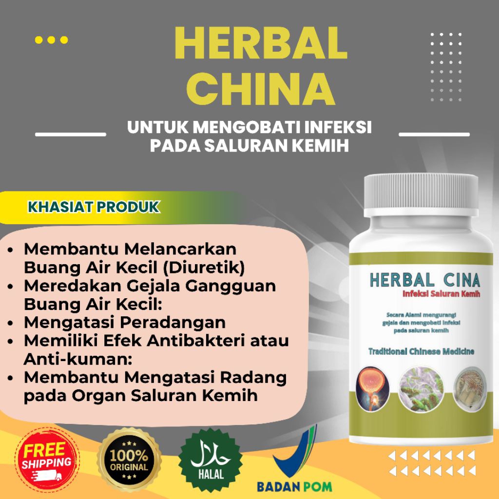 HERBAL CHINA herbal alami Untuk mengobati Infeksi Saluran kemih