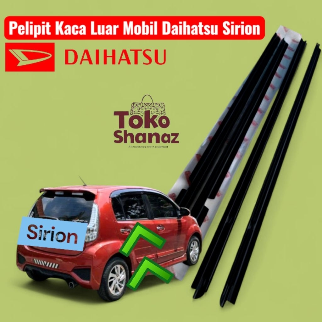 Pelipit Kaca Luar Mobil Daihatsu Sirion Semua Tahun