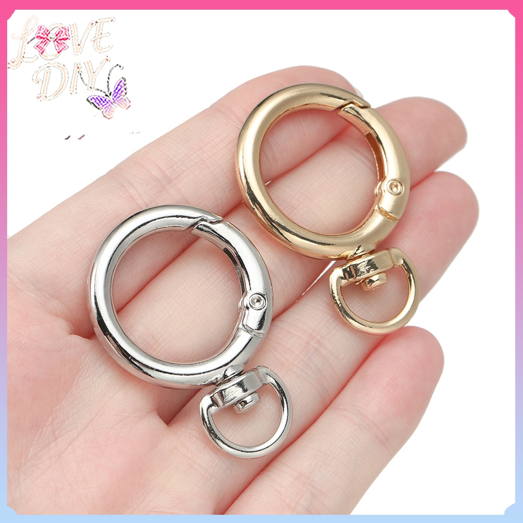 Aksesoris Tas Ring Bulat (Buka Tutup) 2 cm + Cantolan D / Ring O - Aksesoris Tas (IMPORT)