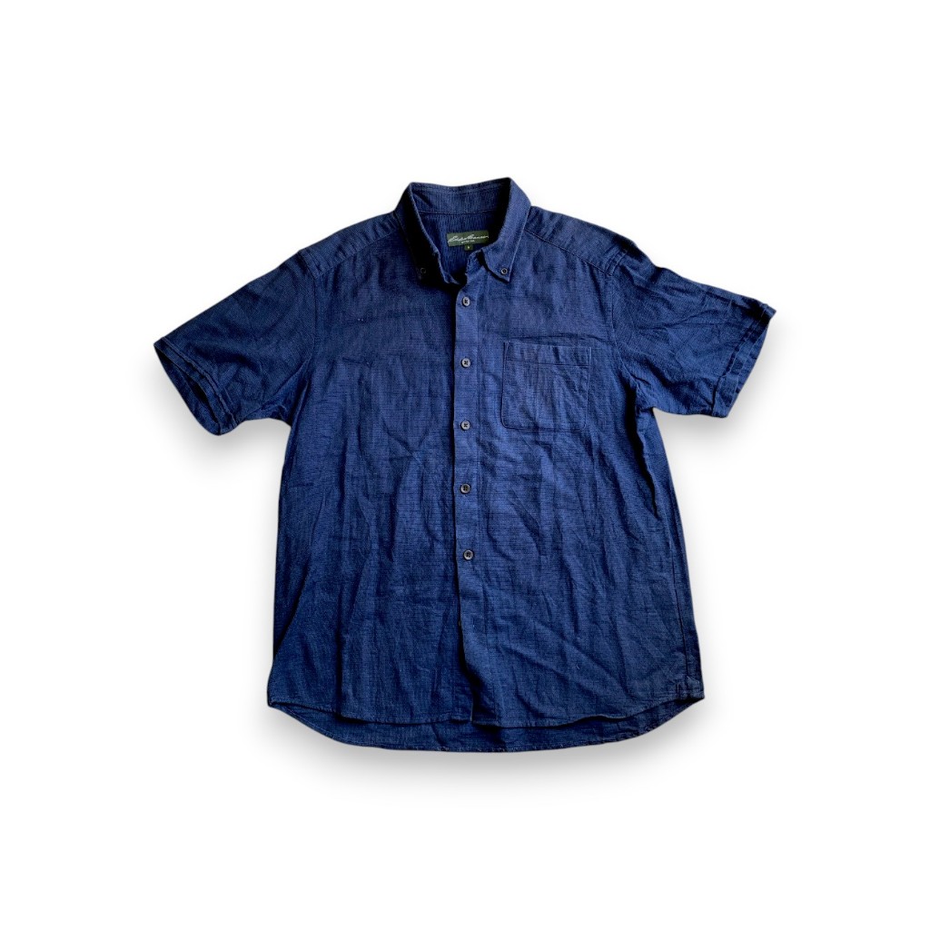 kemeja rajut eddie bauer navy