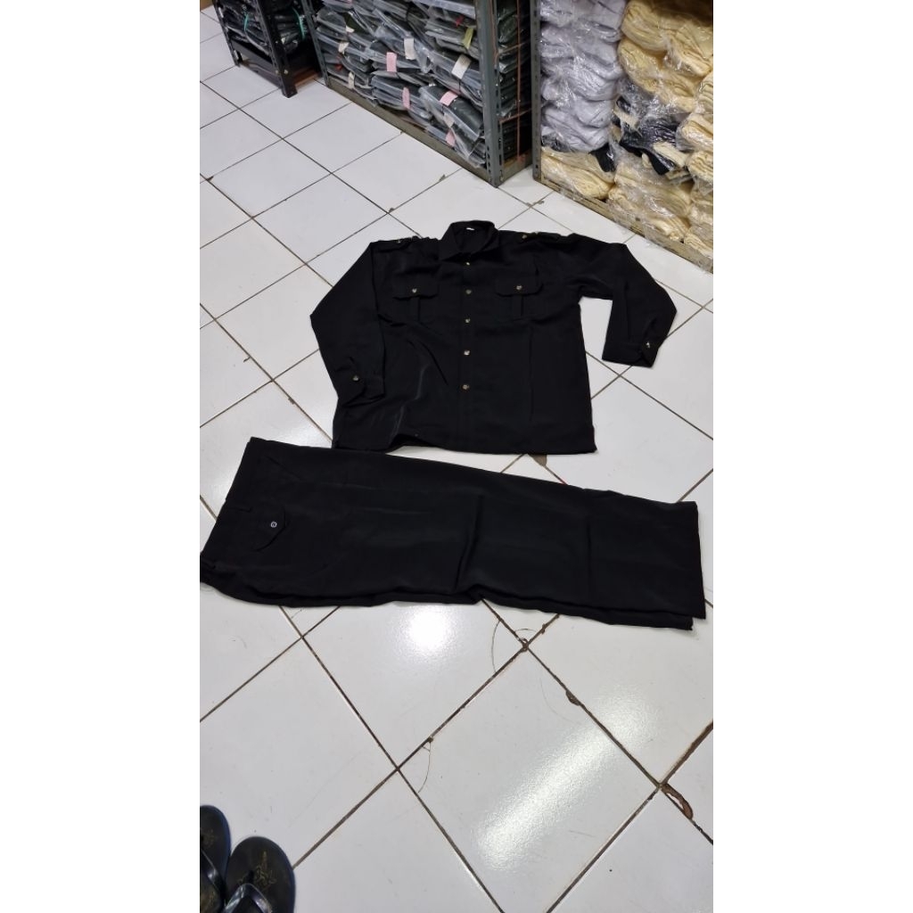 seragam safari hitam panjang