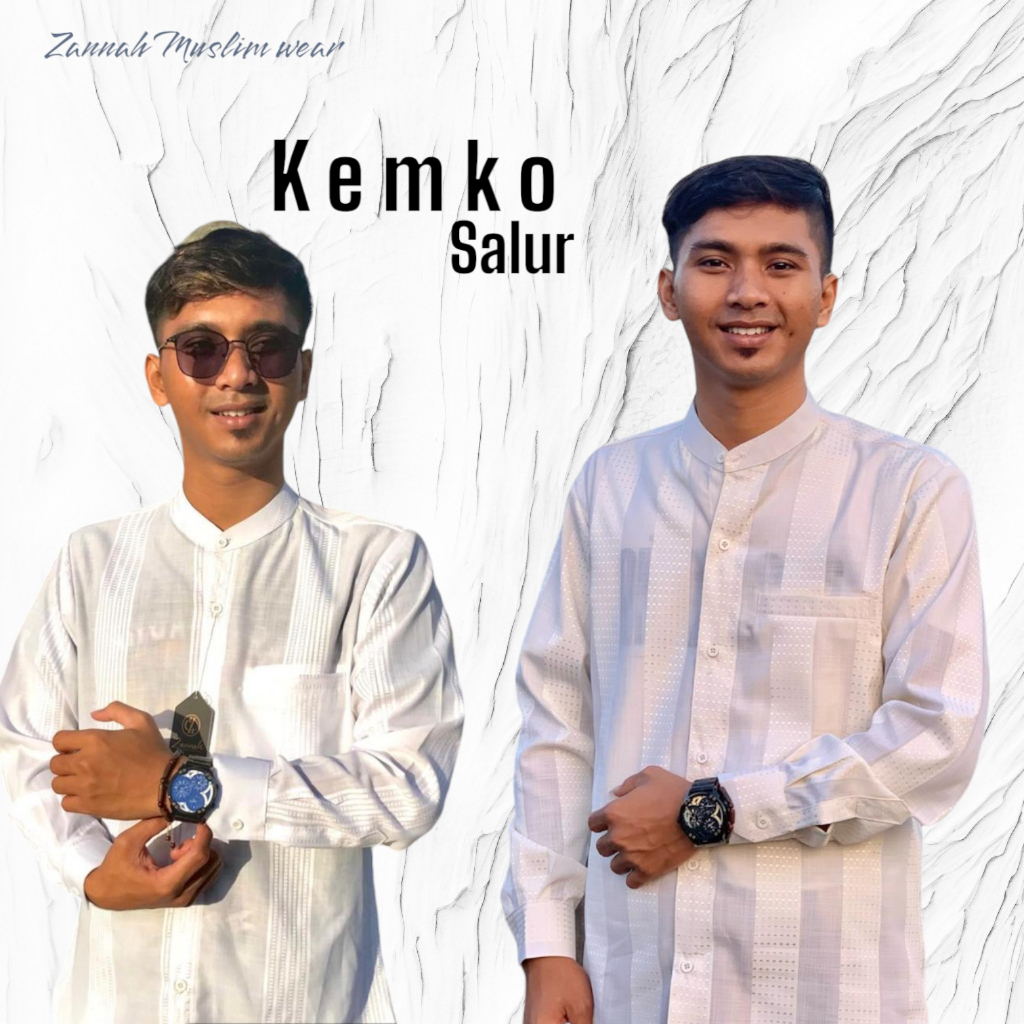 Koko Pria Lengan Panjang  Kameja Koko Pria Lengan Panjang Kameja Pria Koko Pria Koko Salur Putih