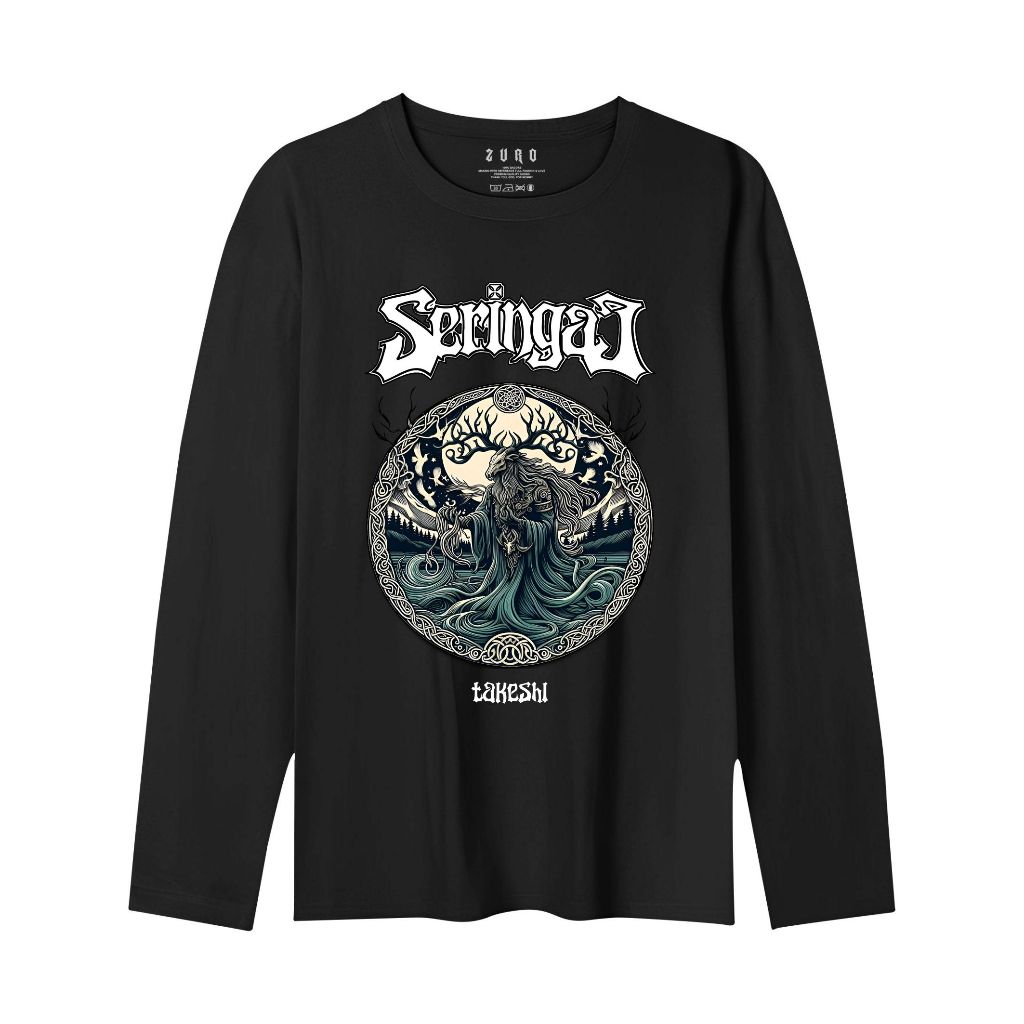 Zuro - Kaos Lengan Panjang Seringai Monster T-shirt long sleeve pria wanita unisex