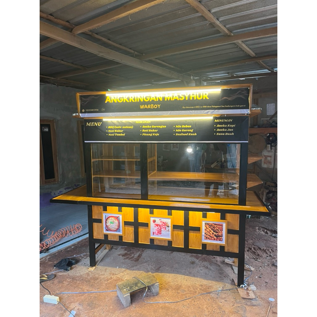 Gerobak Angkringan jepang tanpa roda Gerobak angkringan model baru kekinian