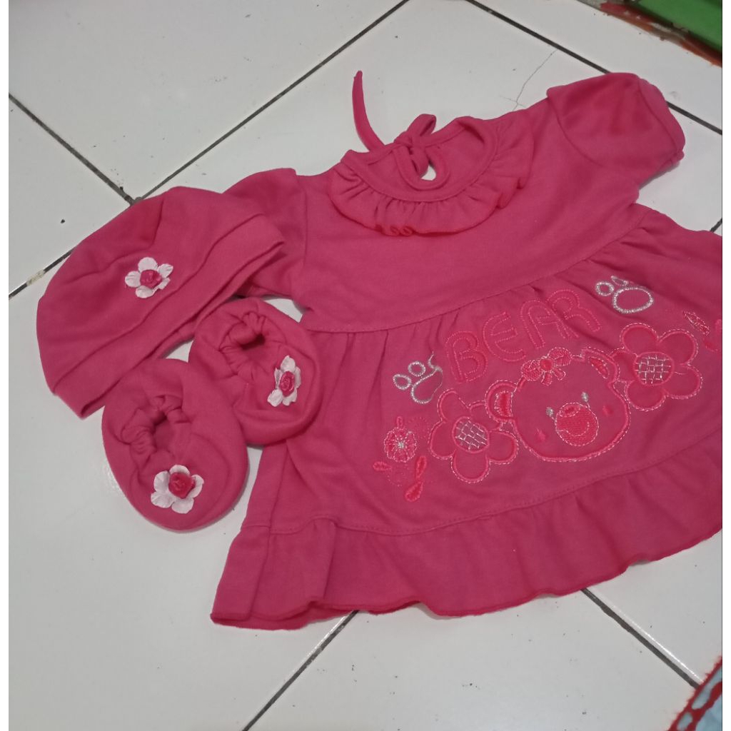 PL set baju bayi perempuan 0-3 bulan