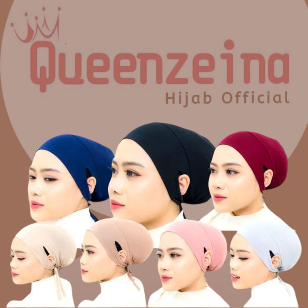 QUEENZEINA HIJAB,Ciput anti budeg Ciput Lubang telinga Ciput Tali karet Daleman Hijab