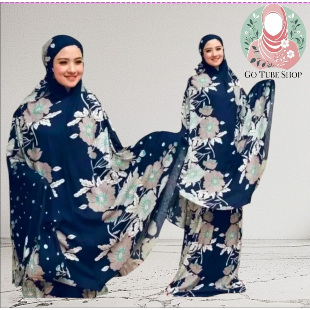 Mukena Bali Rayon Motif Mawar  Besar/ Mukena Bali Jumbo /Mukena Bali Dewasa Termurah