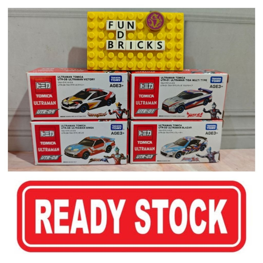 Tomica Ultraman Victory Ginga Tiga Multi Type Blazar UTR-01 03 08 09 Mainan Diecast