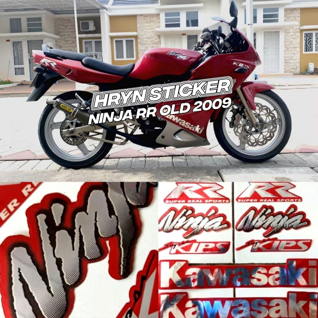 striping ninja rr old 2009 - sticker striping ninja rr old 2009 merah anti gores laminasi - ninja rr