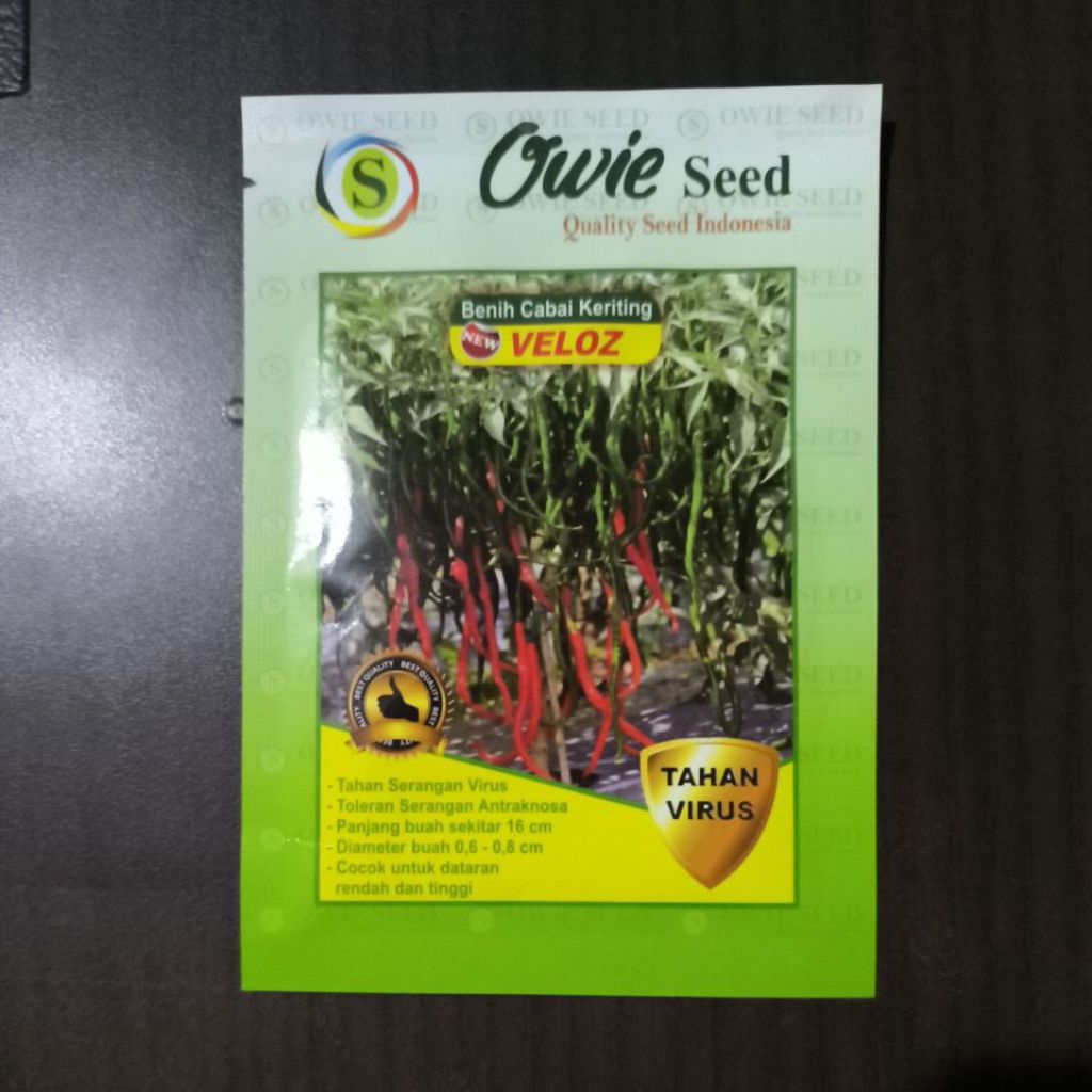 benih cabe keriting Veloz 15gr. owie seed