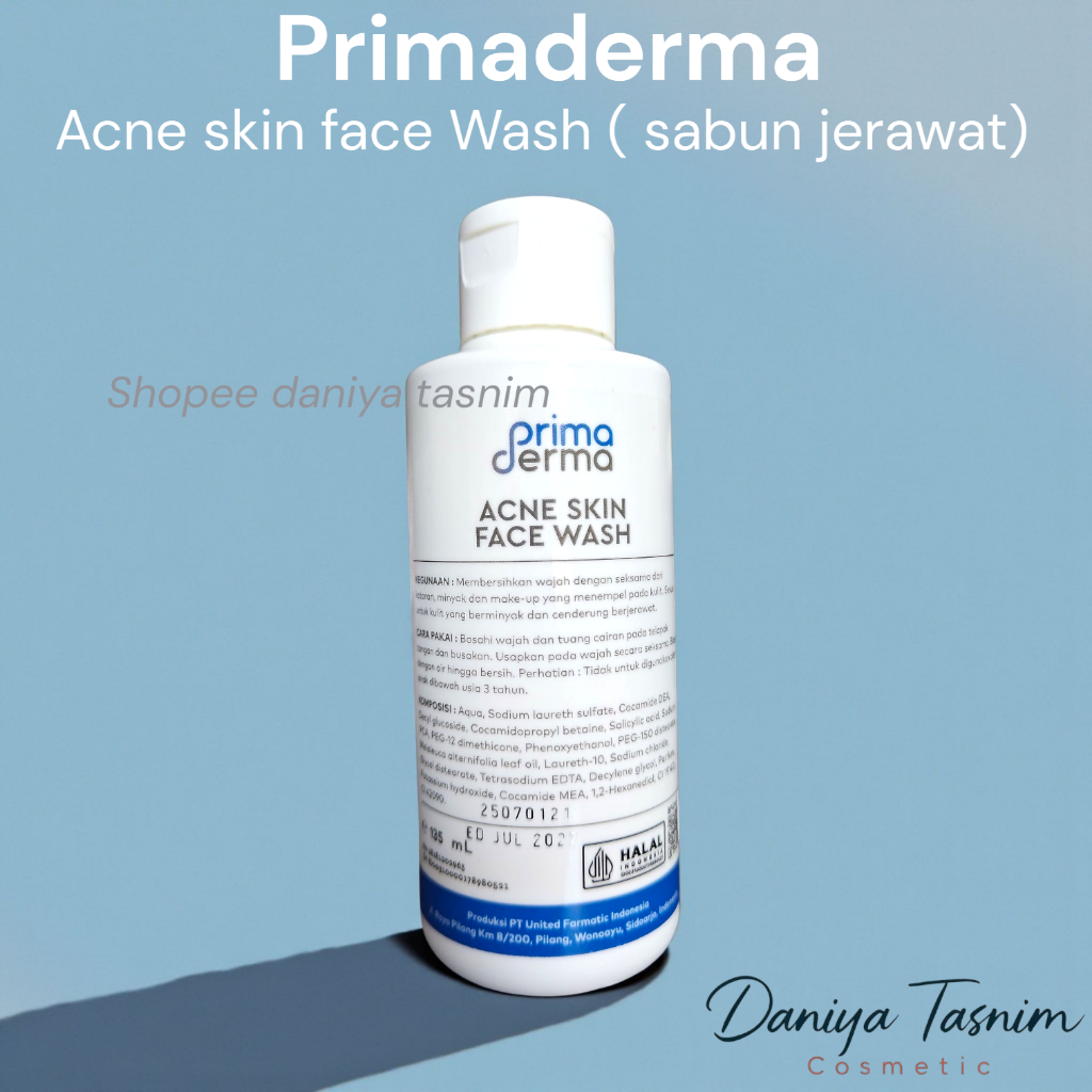 PRIMADERMA Acne Skin Face Wash (Sabun jerawat) ORIGINAL