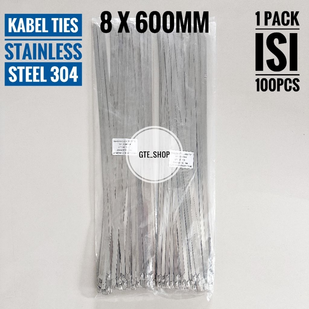 Kabel Tie Stainless SS304 Cabel Ties 8 x 600mm/ Kelem Exhaus Warp / Cabel Ties / Cabel Ties / Kabel 