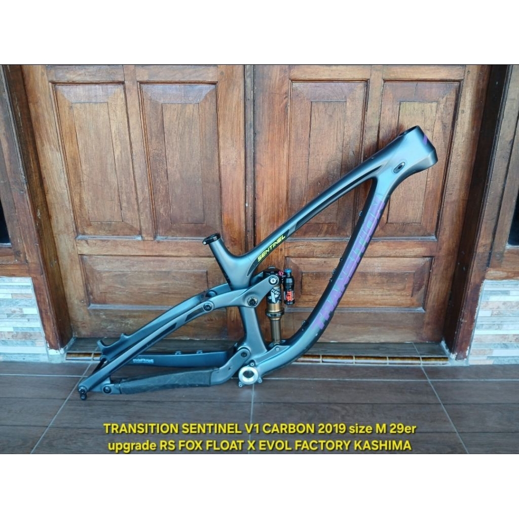 frame set transition sentinel v1 carbon 2019 M 29er upgrade rear shock fox kashima invisi frame sepe