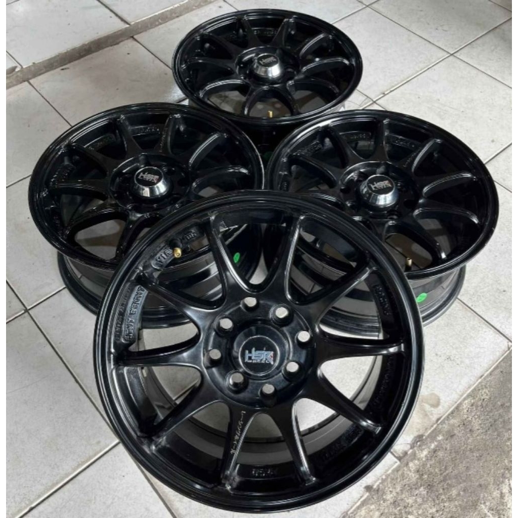 Velg Variasi Pelek Mobil Bekas Indy Hsr Ring 14x6 H8x100/114 ET36 Black Buat Brio Calya Sigra Avanza