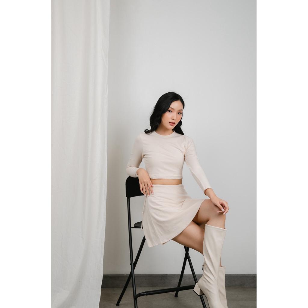 Padel & Tennis Skort Lavern Cox Set - Backless long t-shirt Top and Flared wrap ballerina skirt with