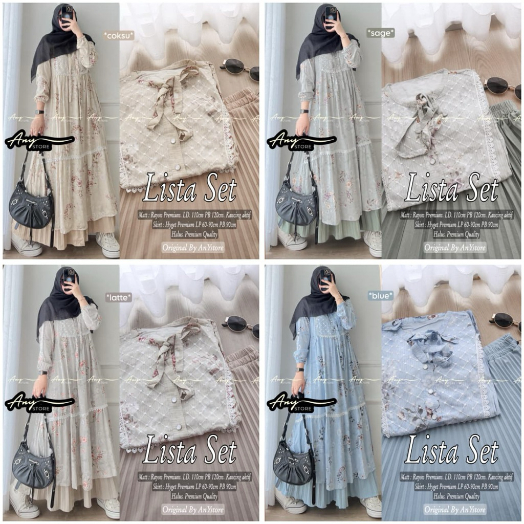 ZS ONESET WANITA / SETELAN ROK DAN ATASAN BLOUSE WANITA