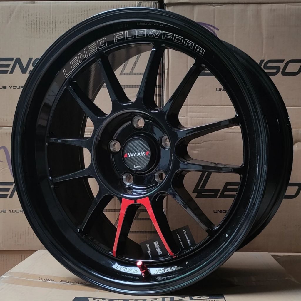 velg lenso venom 5 ring 18 original lenso Thailand lebar 8,5 pcd 5X114,3 velg racing ring 18 velg mo
