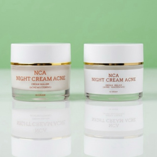 Night acne whitening nca cream malam acne jerawat hadalabo loreal msglow mkskin bebwhite c drw shine