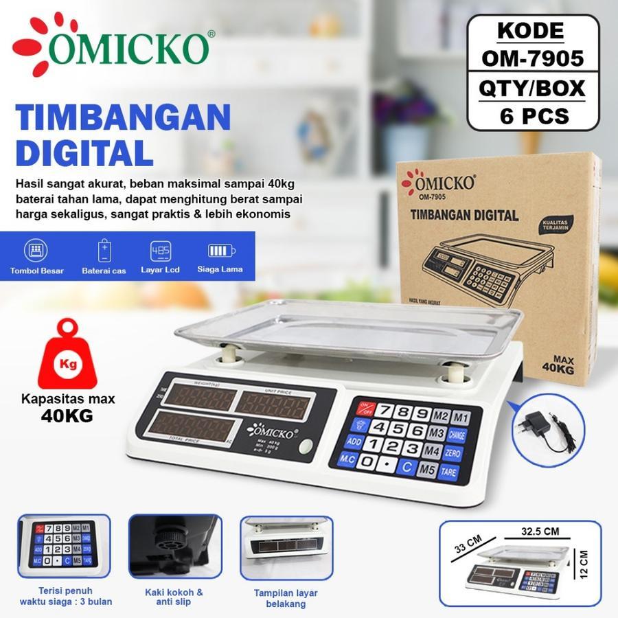 Timbangan Digital Buah Sayur / Timbangan Laundry Digital Scale 40 kg Omicko CMC Lesindo LS-21 Troodo