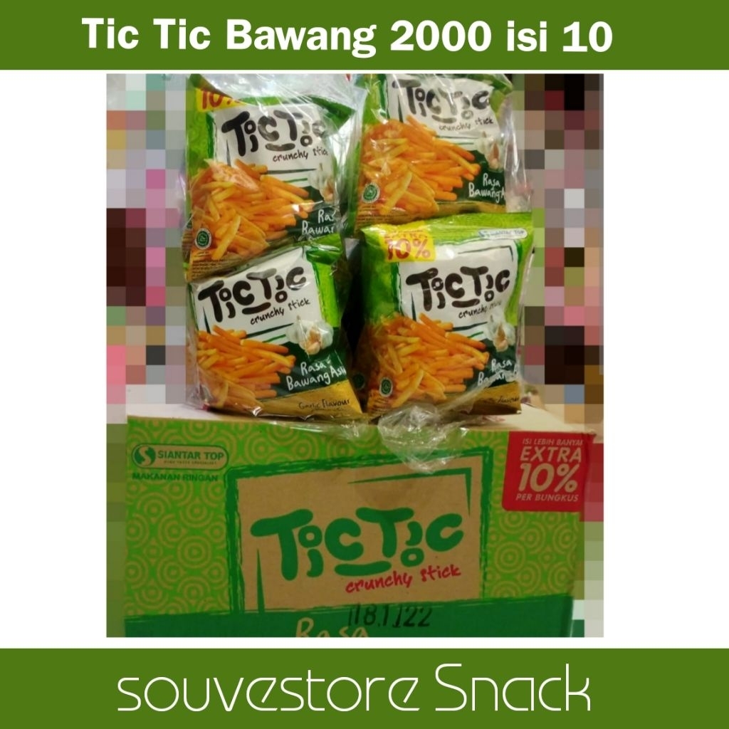 Tic Tic bawang 2000 renceng isi 10 Siantar top tictic