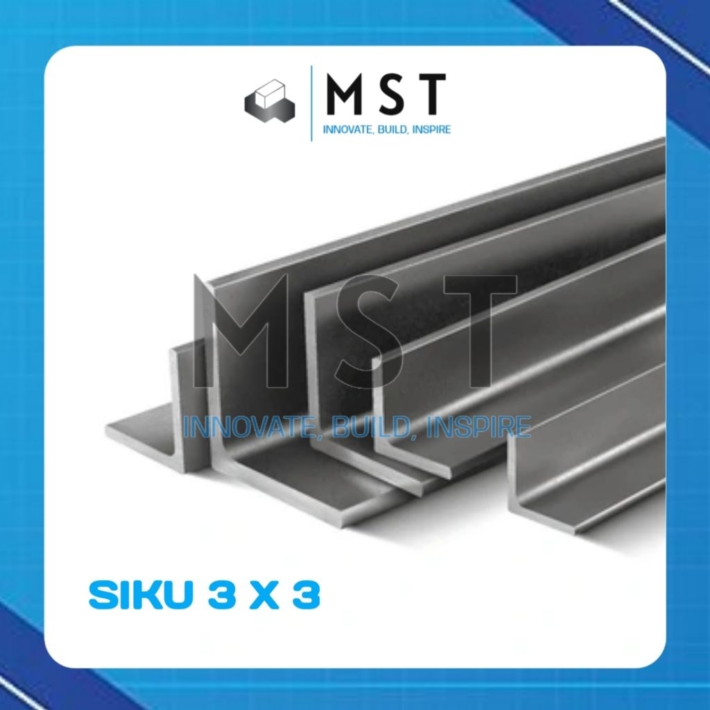 BESI SIKU 3 X 3 B TEBAL 1.8MM PANJANG 1-3 METER || SIKU BESI MULTIFUNGSI