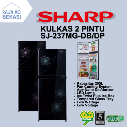 KULKAS SHARP 2 PINTU DP/DB Raja AC Bekasi