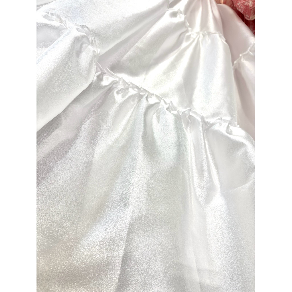 Dress Princess Organza Katun Putih