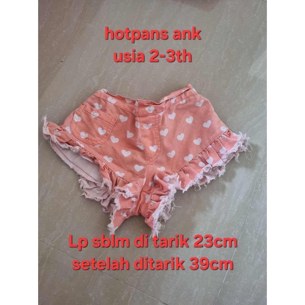 JUAL RUGI HOTPANT ANAK LUCU