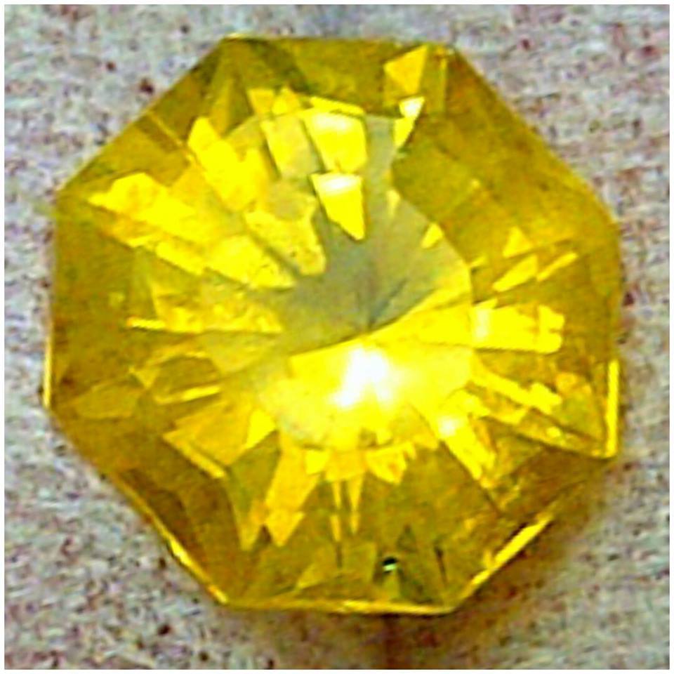 NATURAL YELLOW SAPPHIRE CEYLON SAFIR SRILANKA - CUTTING BAGUS WARNA BAGUS
