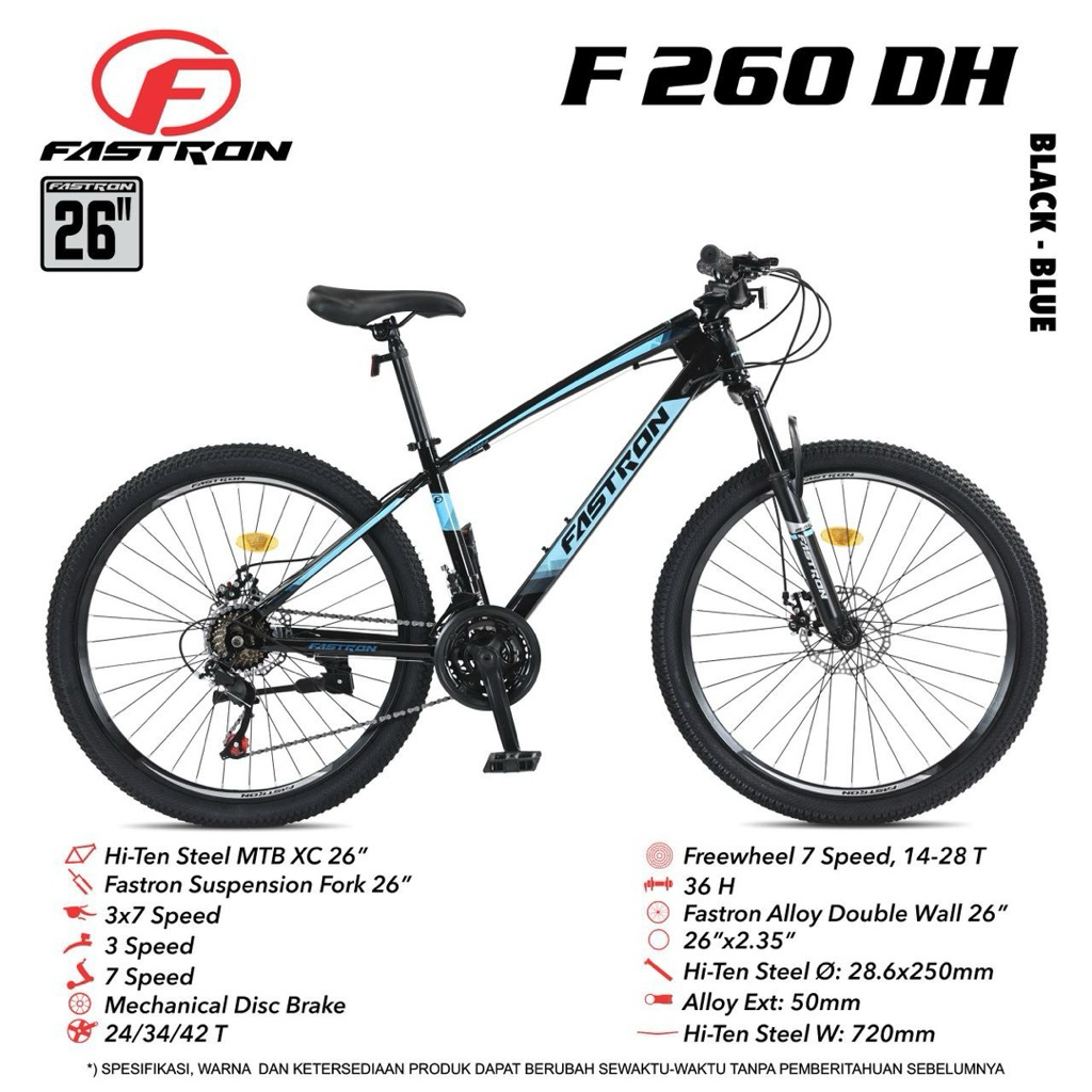 Sepeda MTB Ukuran 26 Fastron 260 DH / Sepeda Gunung 26 Fastron F 260 DH