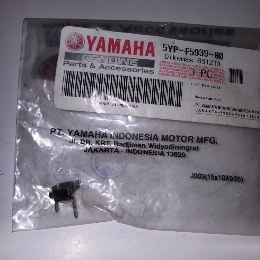 CLIP KLIP PAD PLAT KALENG KECIL KALIPER KAMPAS REM DEPAN VIXION JUPITER MX MIO MIO J ORIGINAL ASLI Y