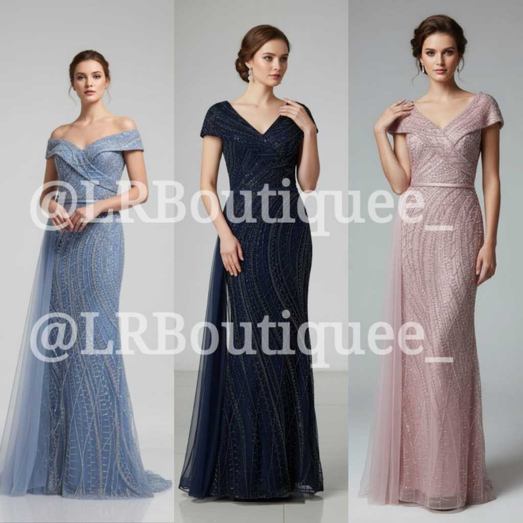 LR Boutique Evening Gown 001 / Dress Pesta / Dress Big Size / Gaun Pesta Panjang / Wedding Gown / Ga