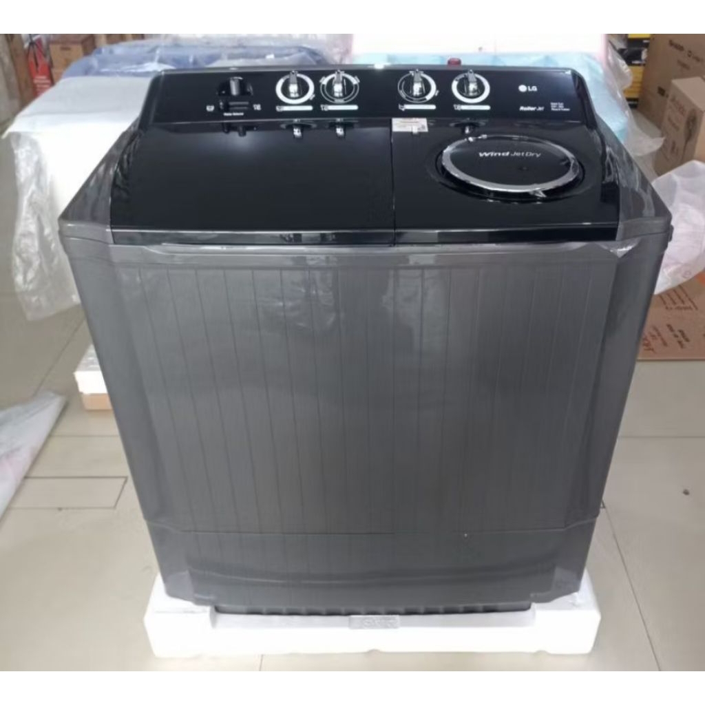 mesin cuci LG 14kg 2 tabung 14 kg washer laundry punch +3 roller jet pulsator wind jet dry wash jumb