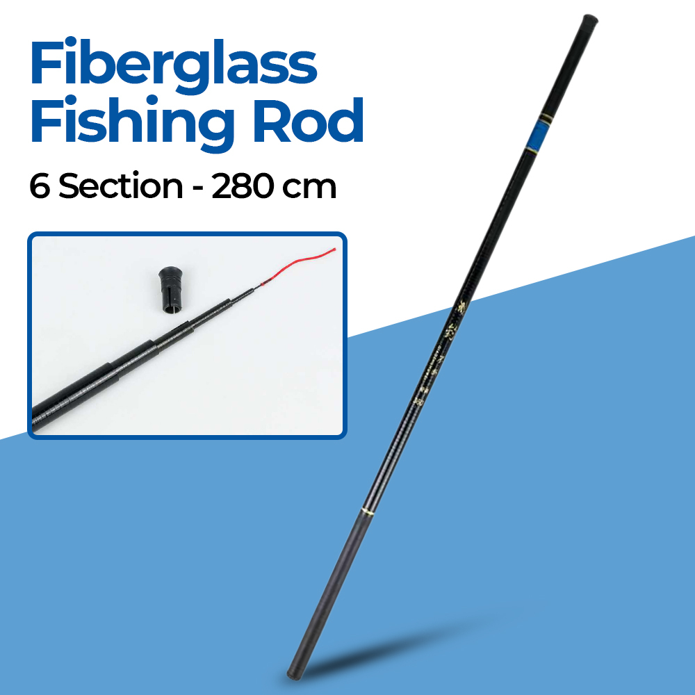 Joran Tegek Walesan Tongkat Pancing Ikan Fiberglass 280cm Super Kuat