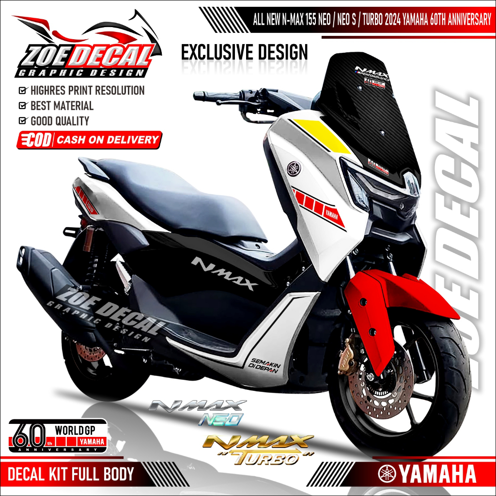 Terbaru Decal Stiker Full Body Yamaha All New NMAX TURBO / NEO / NEO S Motif / Livery GUNDAM