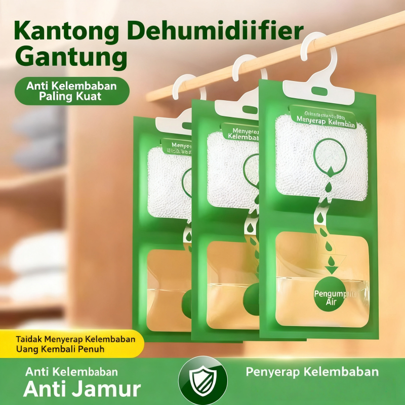 Desikator Penghilang Kelembaban, Kantong Dehumidifier untuk Asrama, Desikator Gantung, Anti Kelembab