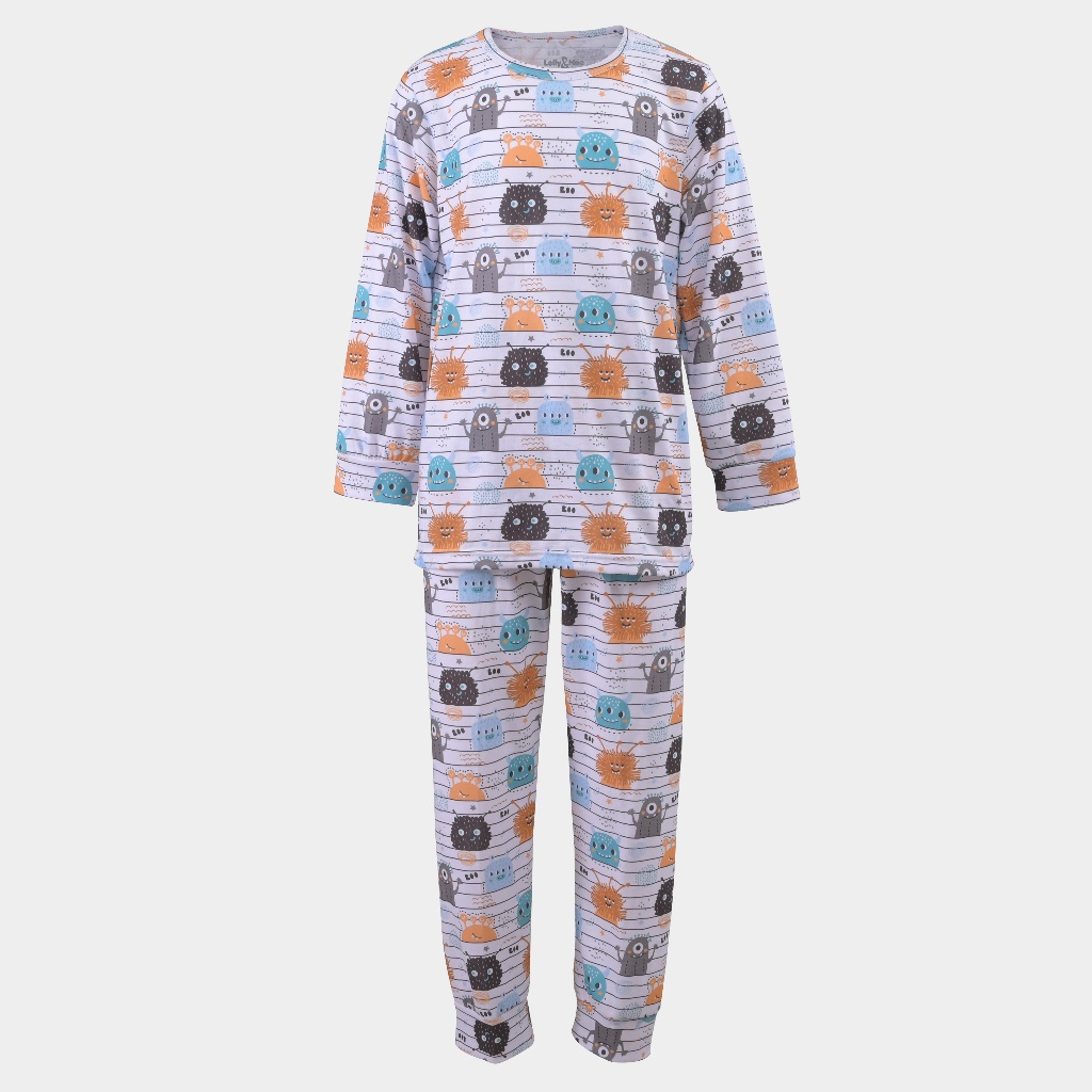 Star (ex Rambla) - Lolly & Noe Setelan Piyama Anak Bee A Cheeckymonster Lengan Panjang