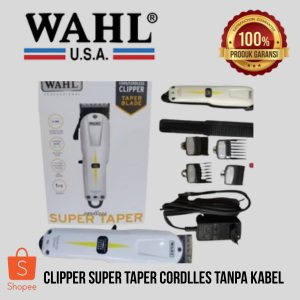 Alat potong rambut Clipper ORI WAHL SUPER TAPER cordless Mesin cukur rambut Original