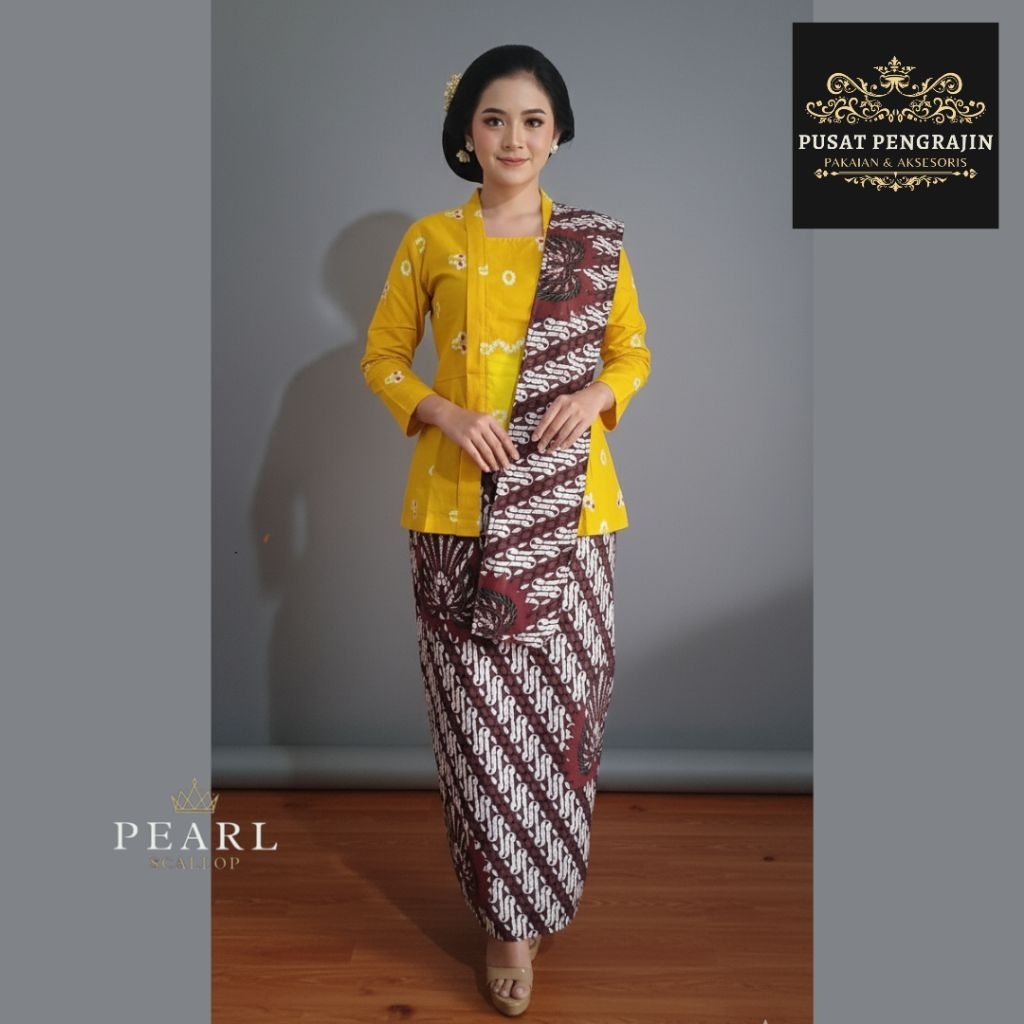 Set Kebaya Kutubaru Jumputan