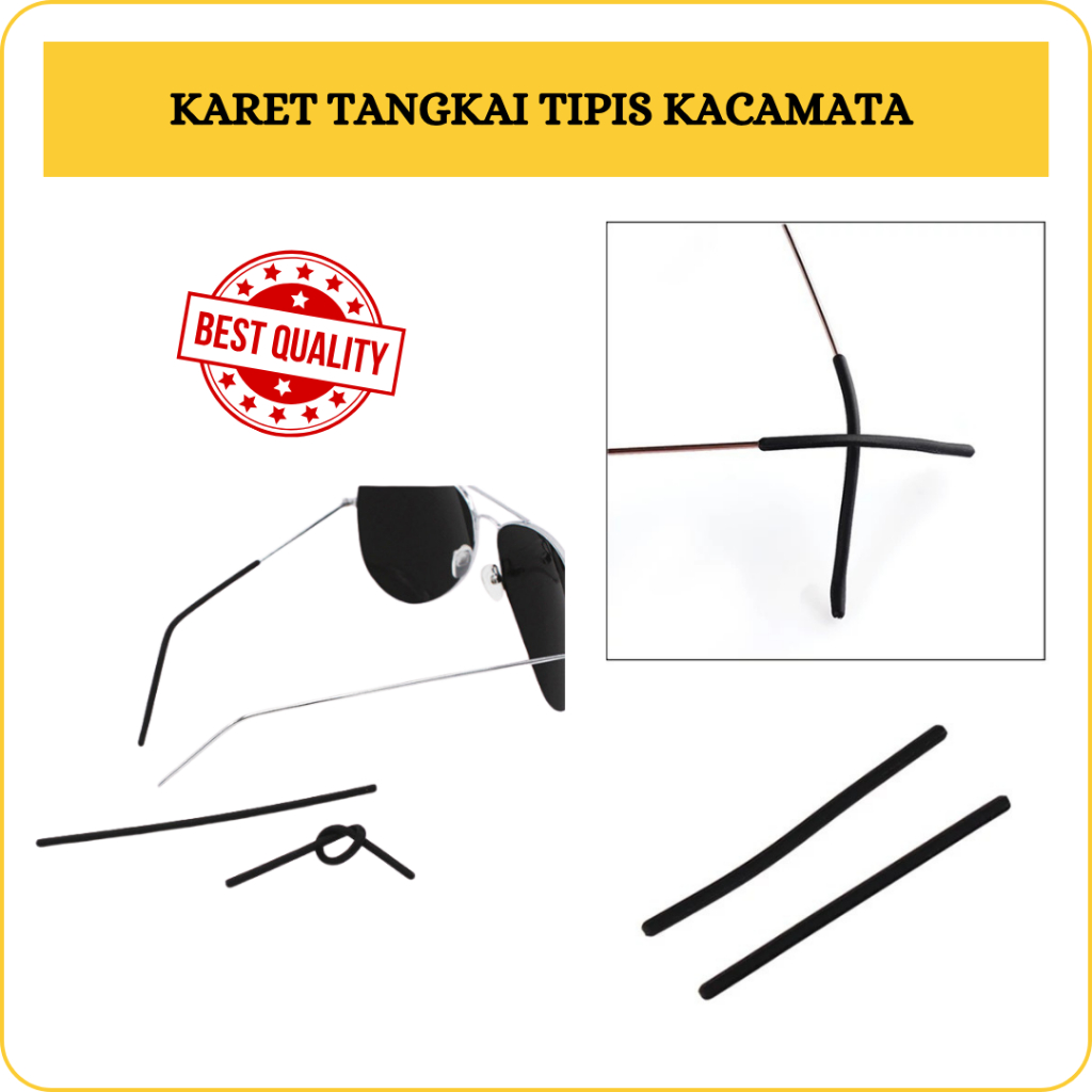 Karet Tangkai TIPIS KACAMATA pelindung telinga ANTI SAKIT -KT3