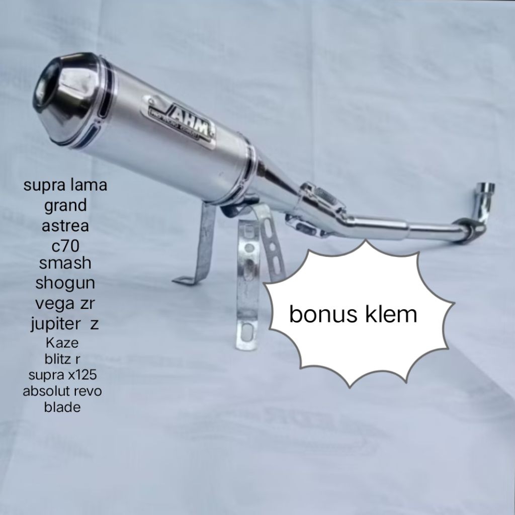 KNALPOT AHM RACING MOTOR SUPRA LAMA GRAND SUPRAFIT KARISMA SUPRA X 125 VEGA JUPITER  Z BLADE REVO KA
