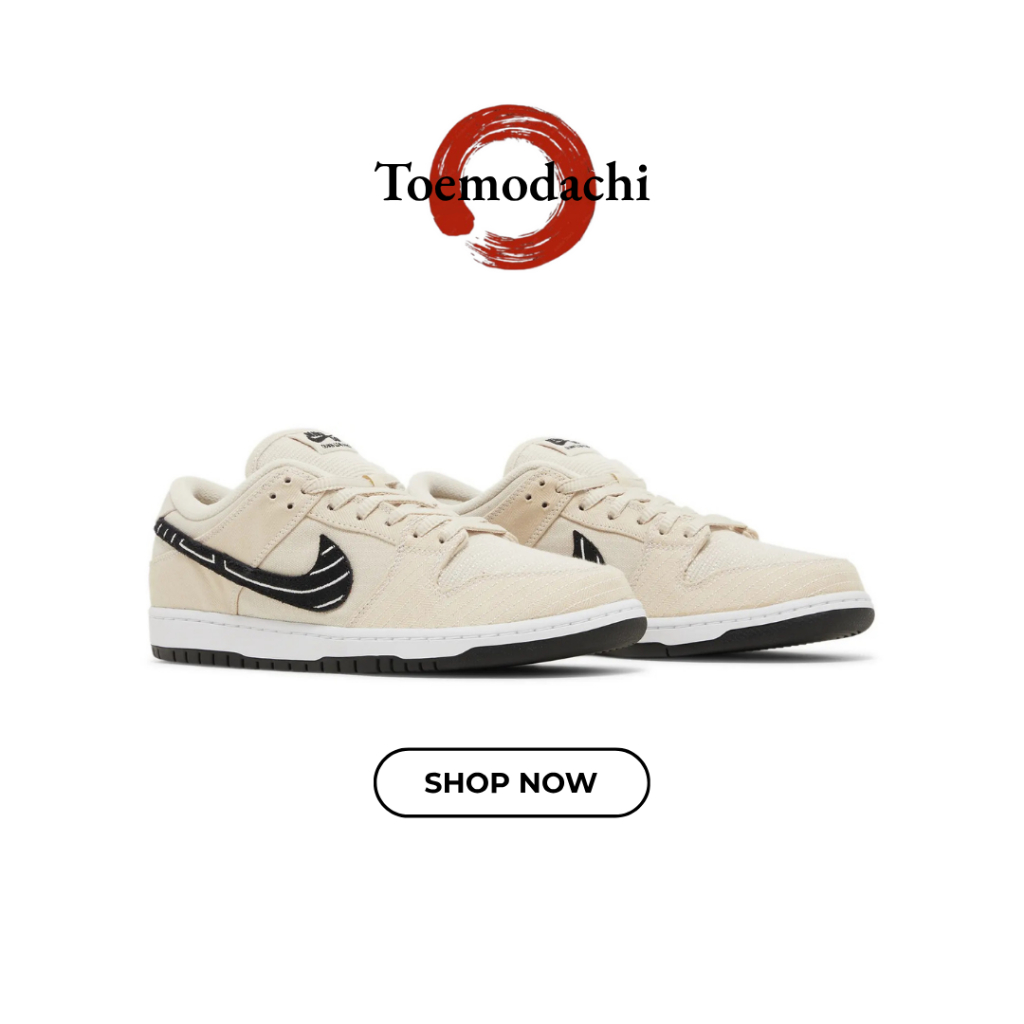 Toemodachi. - Sepatu Sneakers  SB Dunk Low Albino and Preto Tan Black Authentic