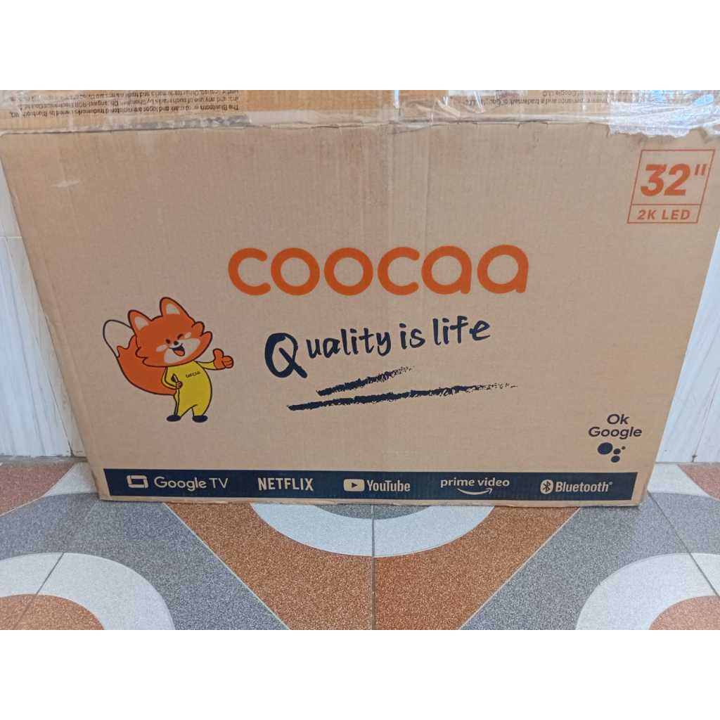 TV LED ANDROID Google TV COOCAA 32IN FHD NETFLIK YOUTUBE DIGITAL TV MULUS