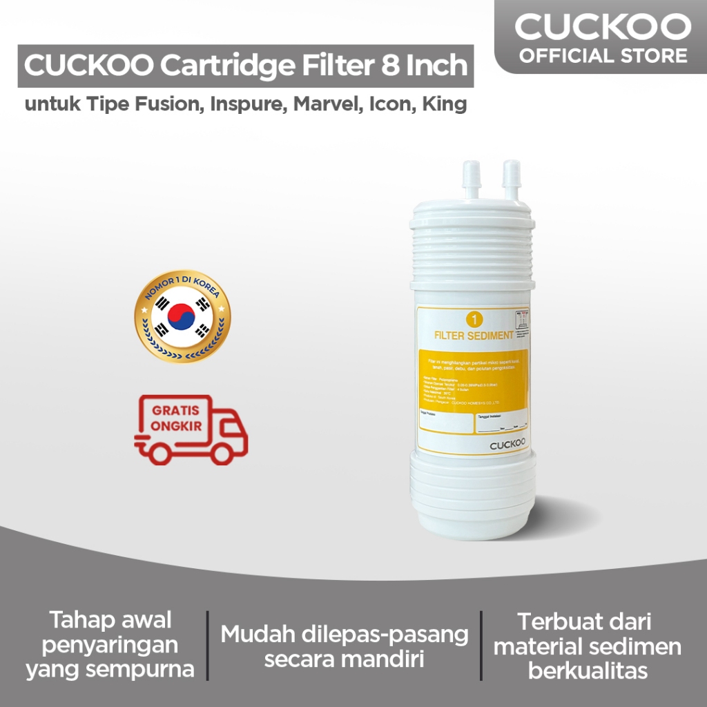 CUCKOO Water Purifier Cartridge Filter 8 Inch